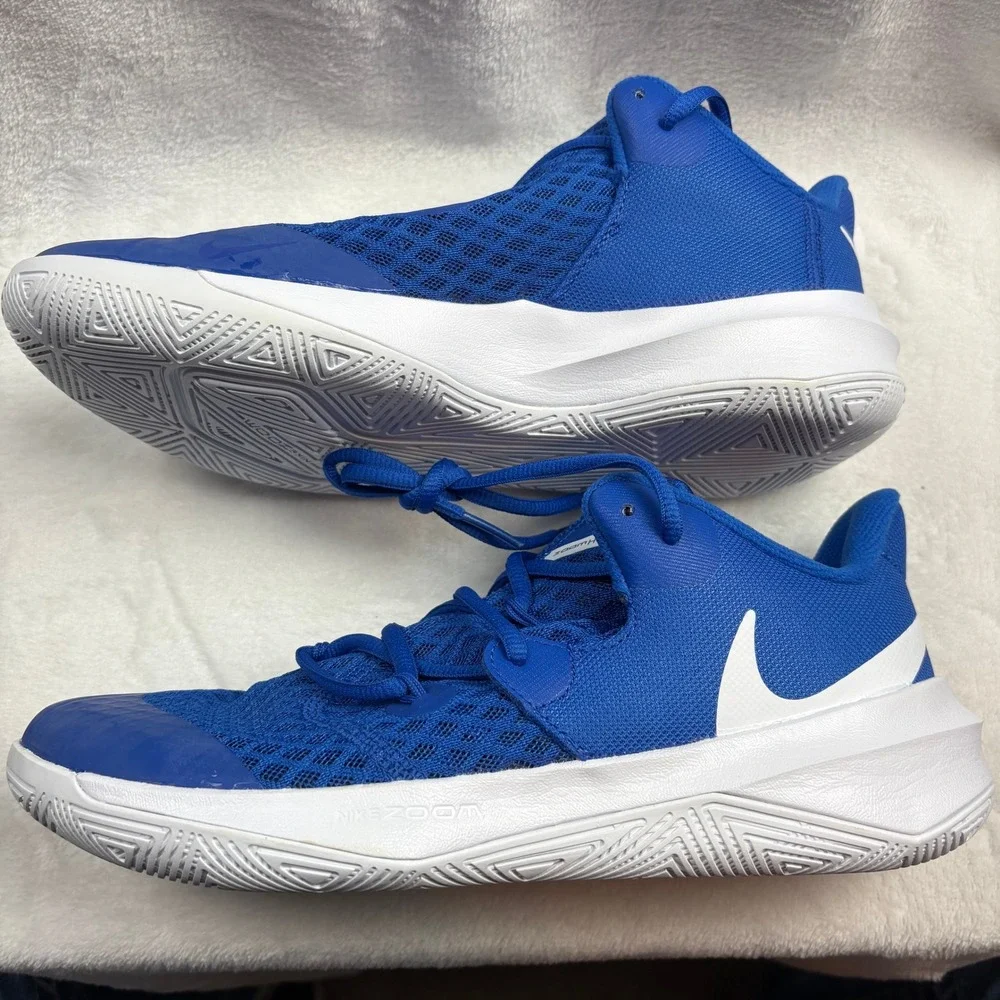 Nike Zoom Hyperspeed Court‎ Royal Blue White Sneakers Shoes Men 7.5 Women 9